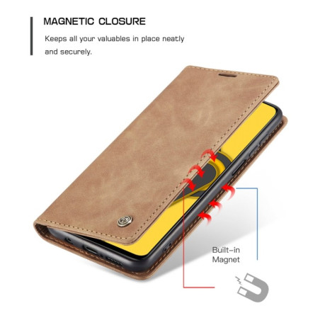 Чохол-книжка CaseMe-013 Multifunctional на Xiaomi Redmi Note 9 Pro/Note 9 Pro Max/Note 9s - коричневий