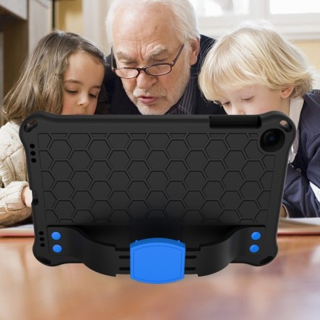 Противоударный чехол Honeycomb Design на iPad mini 5 / 4 / 3 / 2 /1 - черно-синий
