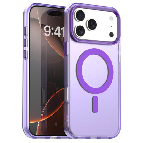 Чехол Candy с Magsafe гибрид на iPhone 17 Pro Max - фиолетовый