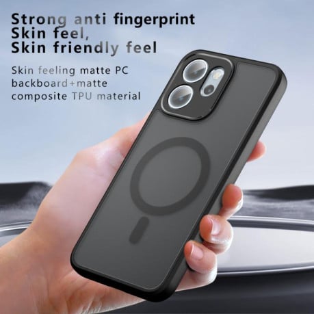 Чехол MagSafe Holder Armor гибрид на OPPO Reno14 F 5G - черный