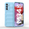 Силиконовый чехол Magic Flannel для Samsung Galaxy M34 5G India - голубой
