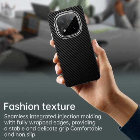 Ударозахисний чохол Carbon Fiber Series IMD на Xiaomi Redmi Note 14 Pro+ 5G - чорний