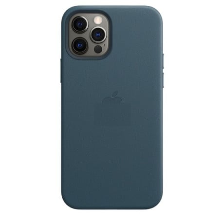 Кожаный Чехол Leather Case MagSafe Baltic Blue для iPhone 12 Pro Max