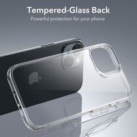 Стеклянный чехол ESR Ice Shield Series для iPhone 15 Plus - Clear