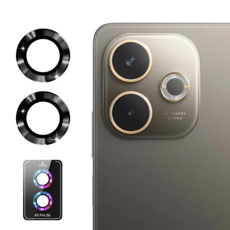 Захисне скло на камеру ENKAY Hat-Prince 9H на OPPO A5 Pro 4G/5G - чорне