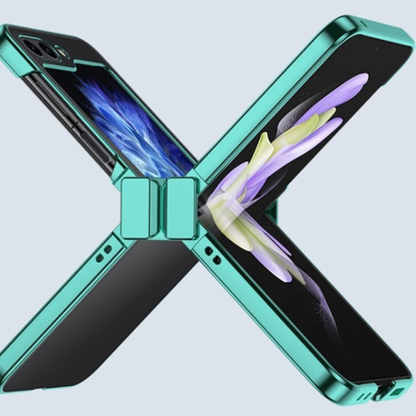 Противоударный чехол 6D Electroplating Full Coverage  для Samsung Galaxy  Flip 6 - зеленый