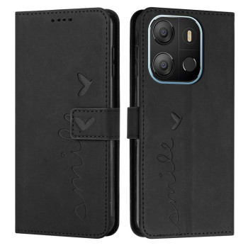 Чехол-книжка в стиле Retro мягкое покрытие Skin Feel серия Amile на Tecno Pop 7 — чёрный