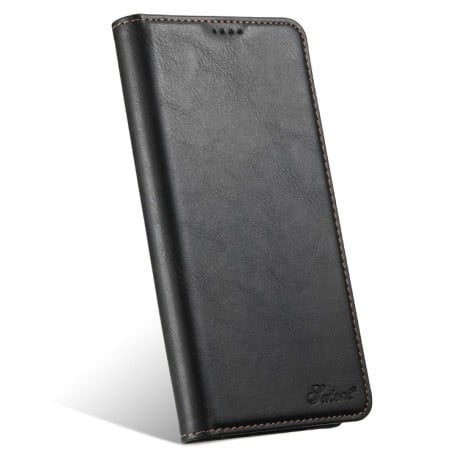 Чохол протиударний Suteni H02 Leather Wallet Stand для iPhone 16 Pro - чорний