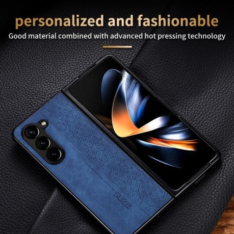 Противоударный чехол ANS 3D Skin Feel для Samsung Galaxy Fold 6 - синий