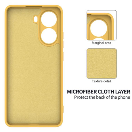 Силіконовий чохол Solid Color Liquid Silicone на Xiaomi Poco X7 Pro - жовтий