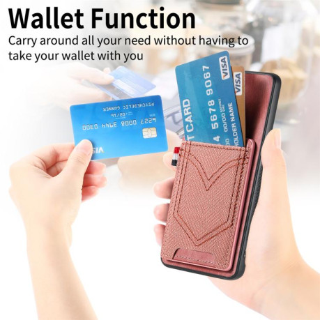 Чехол Denim Texture Leather Skin на Realme 14 Pro+ - рожевий