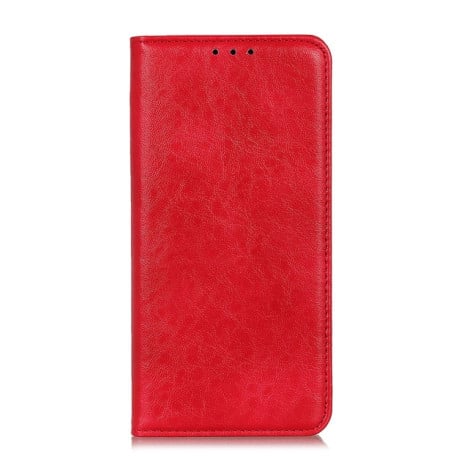 Чохол-книга Magnetic Retro Crazy Horse Texture на Xiaomi Redmi Note 9S - червоний