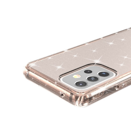Противоударный чехол Terminator Style Glitter для Samsung Galaxy A53 5G - золотой