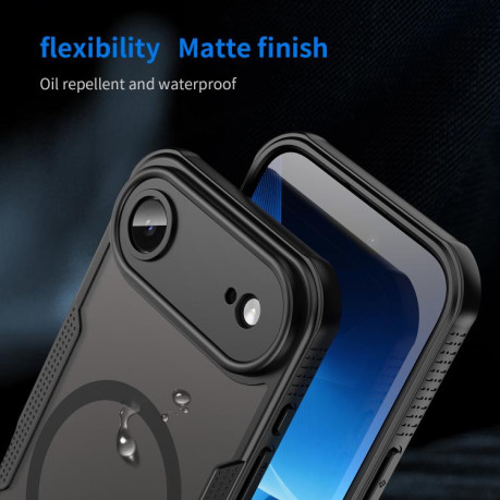 Противоударный чехол Armor Glaze MagSafe Magnetic для iPhone Air - черное
