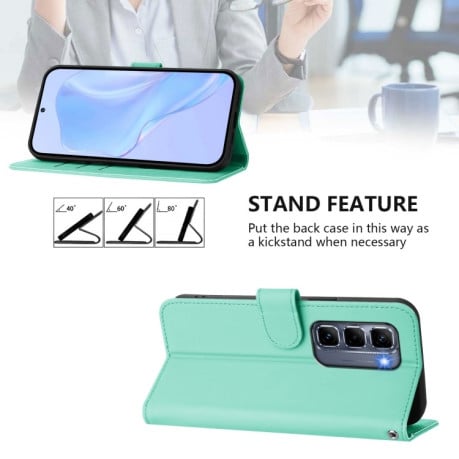Чехол-книжка Skin Feel Solid Color Leather для Infinix Hot 50 Pro+ - зеленый