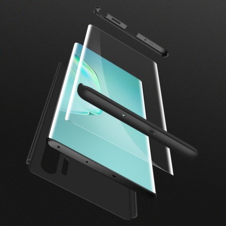 Противоударный чехол GKK Three Stage Splicing Full Coverage на Samsung Galaxy Note10+Plus- черный