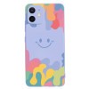Противоударный чехол Painted Smiley Face для iPhone 11 - фиолетовый