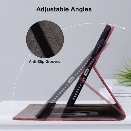 Чехол-книжка Butterfly Rose Embossed для Xiaomi Redmi Pad 2 / Xiaomi Redmi Pad SE 11 2025 - червоний