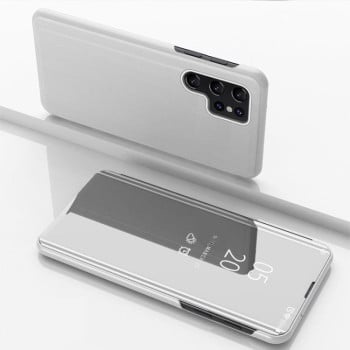 Чохол книжка Clear View на Samsung Galaxy S24 Ultra - сріблястий