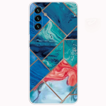 Противоударный чехол Abstract Marble Pattern для Samsung Galaxy A13 5G - синий