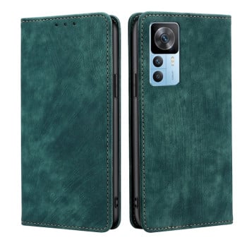 Чохол-книжка RFID Anti-theft Brush для Xiaomi Redmi K50 Ultra/Xiaomi 12T/Xiaomi 12T Pro - зелений