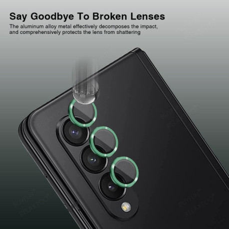 Защитное стекло на камеру ENKAY 9H для Samsung Galaxy Fold4 - черный