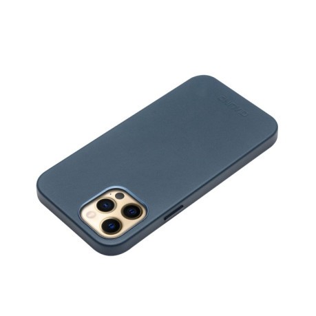 Кожаный чехол QIALINO Nappa Leather Case (with MagSafe Support) для iPhone 12 Pro Max - синий