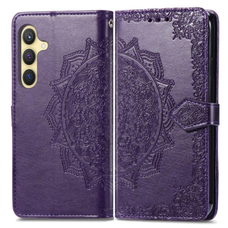 Чохол-книжка Mandala Embossing Pattern  для Samsung Galaxy S25 Plus 5G - фіолетовий