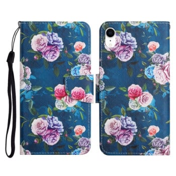 Чохол-книжка Painted Pattern для iPhone XR - Fluorescent Rose