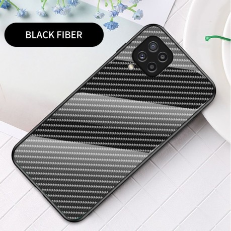 Скляний чохол Gradient Carbon Fiber для Samsung Galaxy M32/A22 4G - чорний