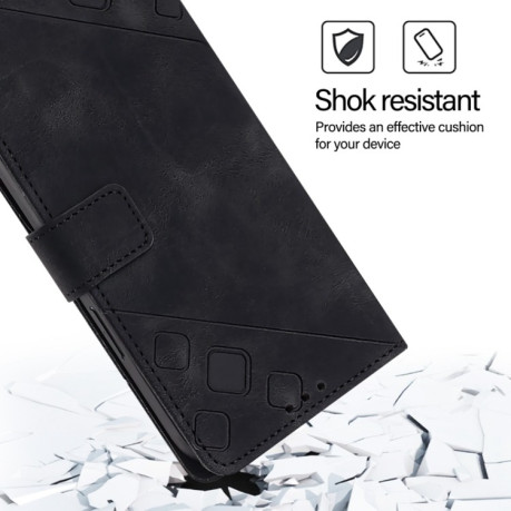 Чохол-книжка Skin-feel Embossed для Xiaomi Poco F6 5G - чорний
