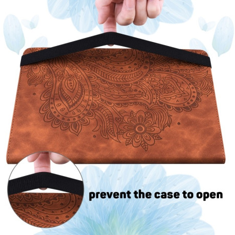 Чохол-книжка Embossed Tiger Pattern Leather для Xiaomi Redmi Pad SE 8.7 - коричневий