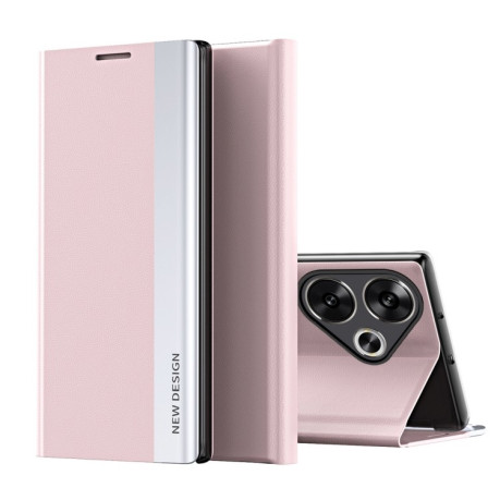 Чохол-книжка Electroplated Ultra-Thin для Xiaomi Poco F6 - рожевий