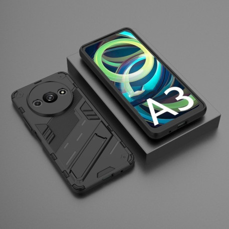 Противоударный чехол Punk Armor для Xiaomi Redmi A3 4G Global - черный