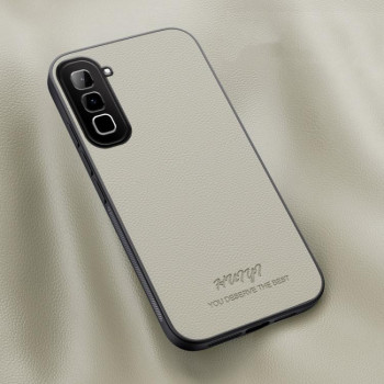 Чехол HUIYI Leather Magnetic на Infinix Hot 70 4G — белый