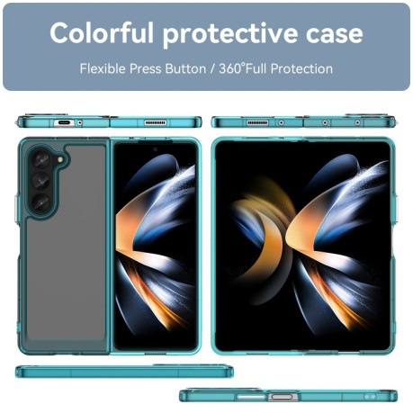 Противоударный чехол Colorful Acrylic Series для Samsung Galaxy Fold 5 - синий
