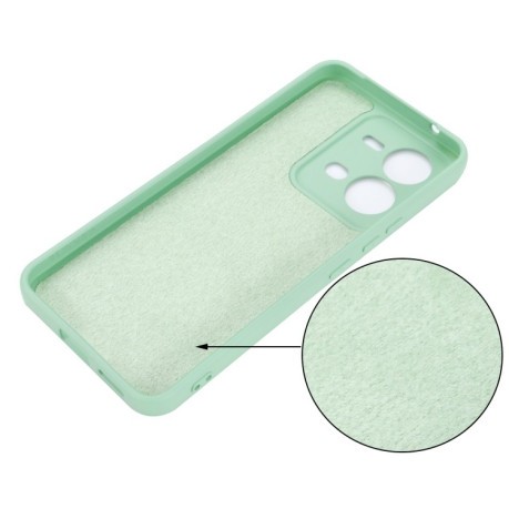 Силиконовый чехол Solid Color Liquid Silicone на Vivo V25 5G / V25E 5G / X80 Lite 5G - зеленый