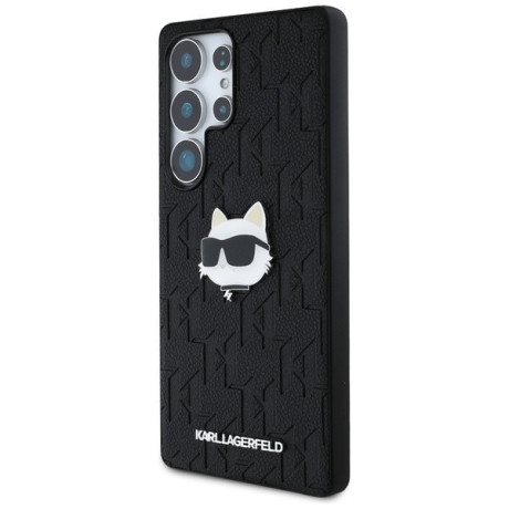 Оригінальний чохол Karl Lagerfeld Leather Monogram Pin Logo Choupette Head для Samsung Galaxy S25 Ultra - Black