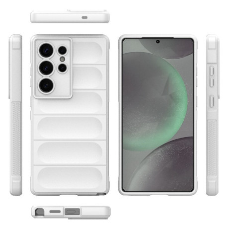 Силіконовий чохол Magic Flannel для Samsung Galaxy S25 Ultra 5G - білий
