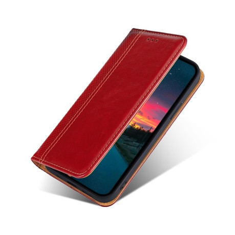 Чехол-книжка Grid Texture для Samsung Galaxy M53 5G - красный