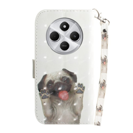 Чехол-книжка 3D Painting для Xiaomi Redmi 14C 4G/Poco C75/Redmi A4 5G - Pug