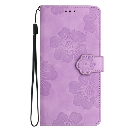 Чохол-книжка Flower Embossing Pattern для Xiaomi Redmi Note 14 4G - фіолетовий