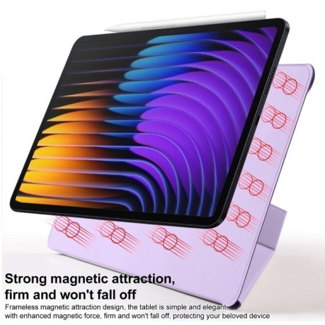 Чехол-книжка Fixed Buckle Magnetic Demation Leather  Xiaomi Pad 7 / 7 Pro - фиолетовый