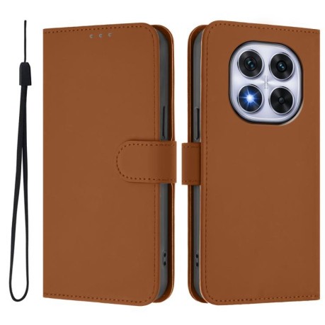 Чохол-книжка Skin Feel S-type для Xiaomi Redmi Note 14 Pro 5G/Poco X7 - коричневий