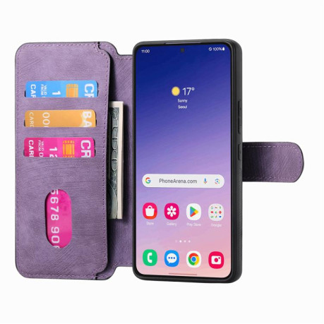 Чохол-книжка CaseNeo MagSafe RFID Anti-theft Retro Leather для Samsung Galaxy S25+ 5G - фіолетовий