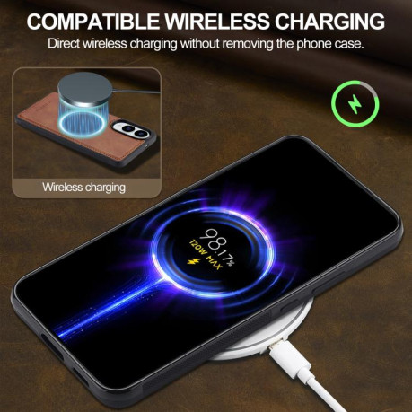 Чохол LC.IMEEKE Magsafe для Samsung Galaxy S25 Edge 5G - коричневий