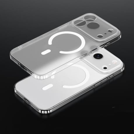 Чехол SULADA Crystal Sand Series с MagSafe на iPhone 17 Pro - прозрачный