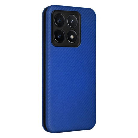 Чехол-книжка Carbon Fiber Texture на  Xiaomi 14T - синий