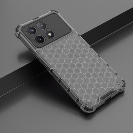 Противоударный чехол Honeycomb на Xiaomi Poco X6 Pro - черный