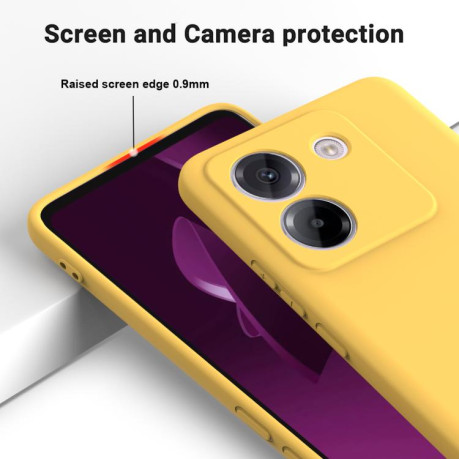 Силіконовий чохол Solid Color Liquid Silicone на Xiaomi Poco M7 Pro 5G - жовтий